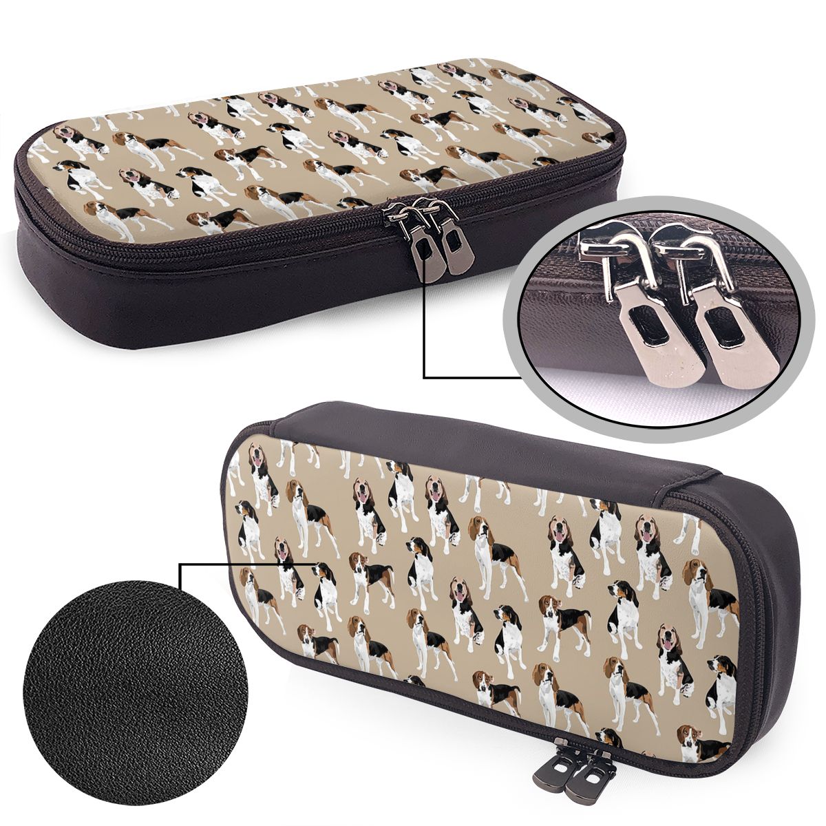 Tan Stationery & Office Supply - Astuccio in pelle marrone Treeing Walker