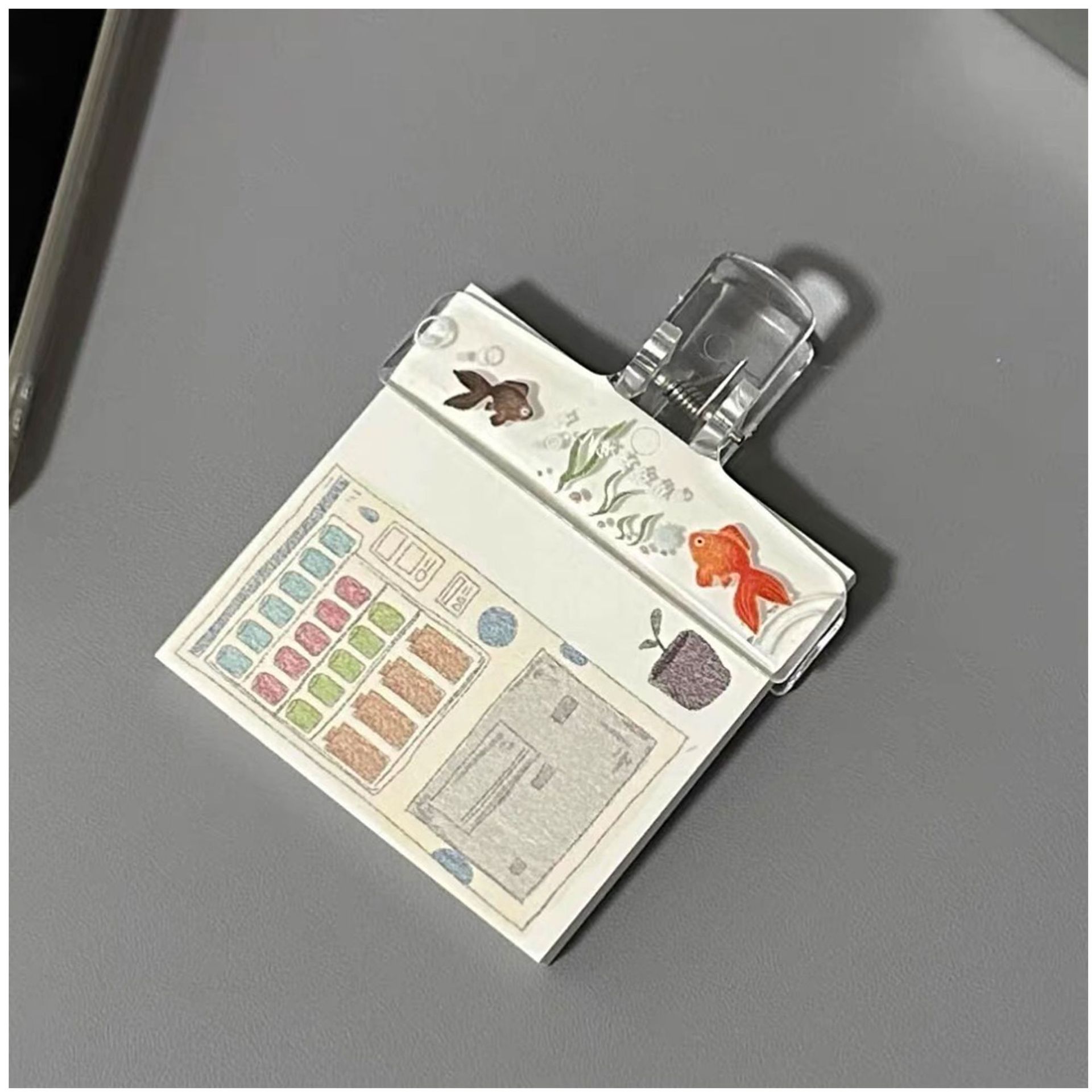 Binder Clip Assorted - Clip per documenti in acrilico trasparente,