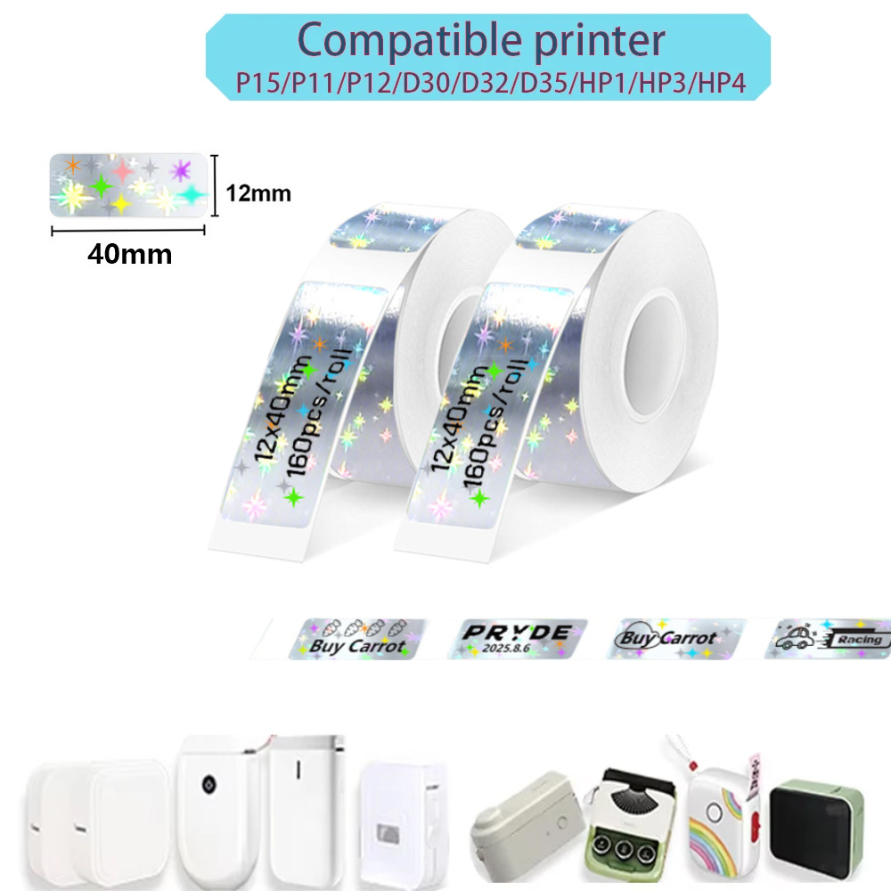 Label Printer Tape - P15 Etichettatrice Nastro portatile autoadesivo 12