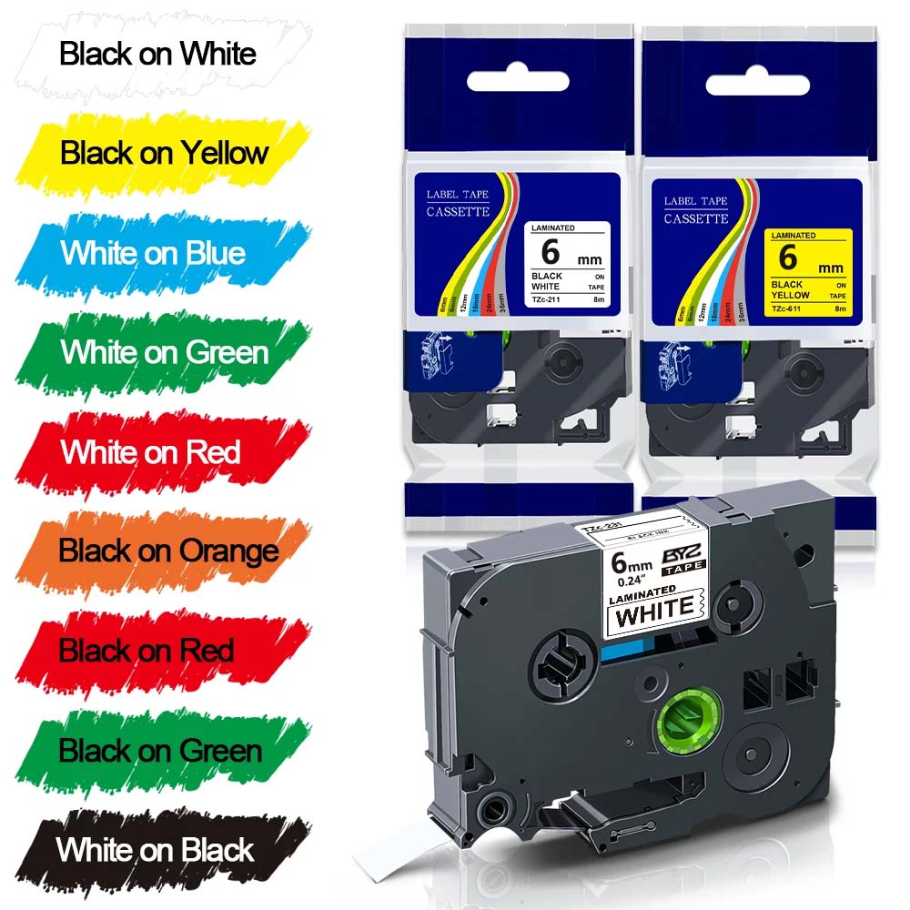Label Printer Tape - 1 Confezione di Nastro TZe211 Ptouch