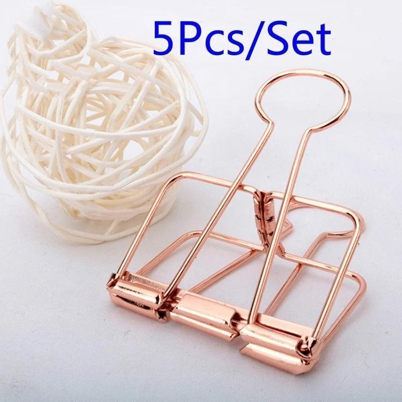 Binder Clip Assorted - 5 clip per raccoglitori in metallo