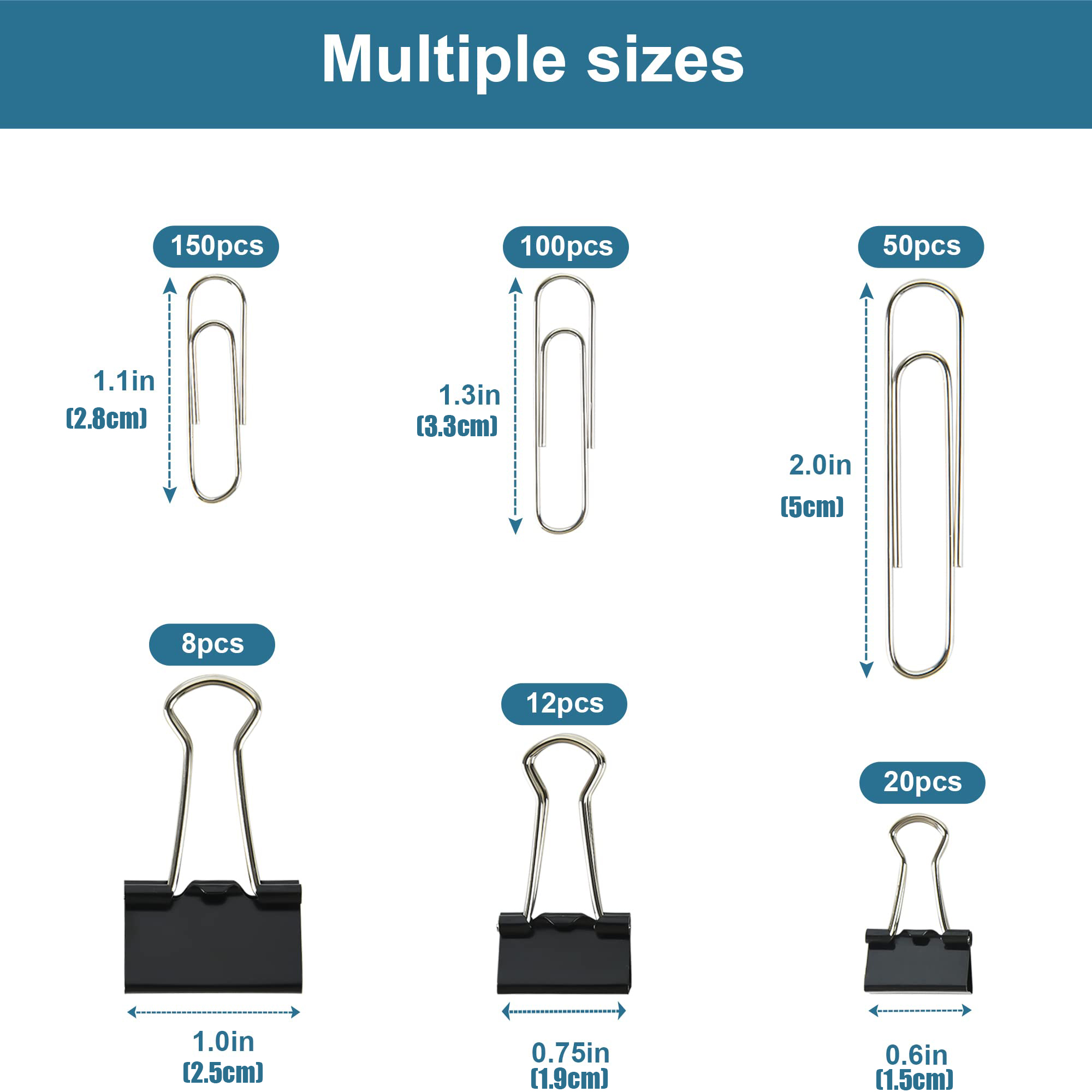 Set di Graffette e Fermagli pe - Binder Clip Assorted recensione e prezzo