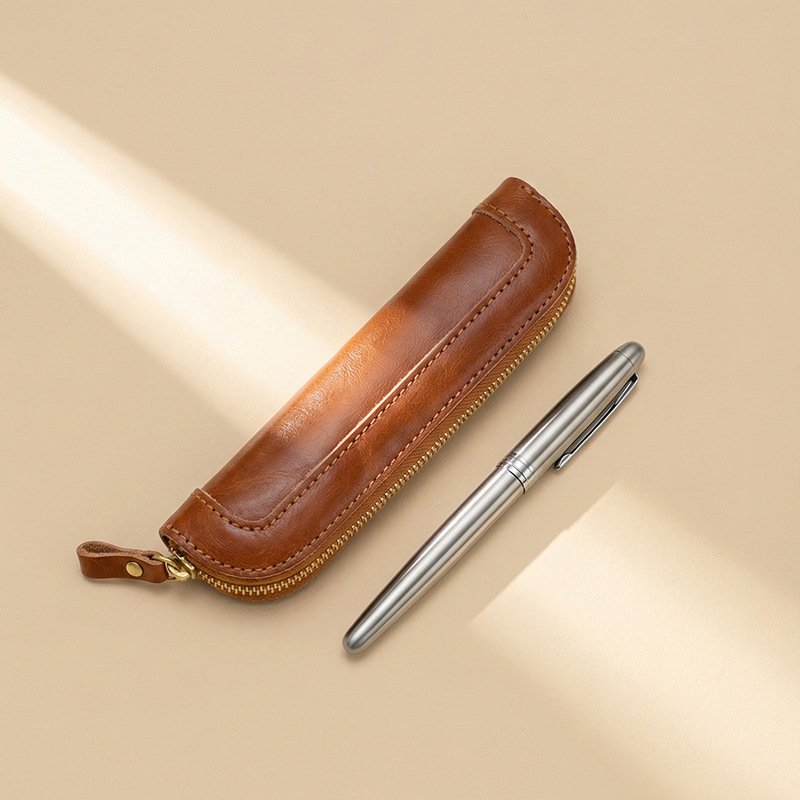 Astuccio vintage in pelle conc - Tan Stationery & Office Supply recensione e prezzo
