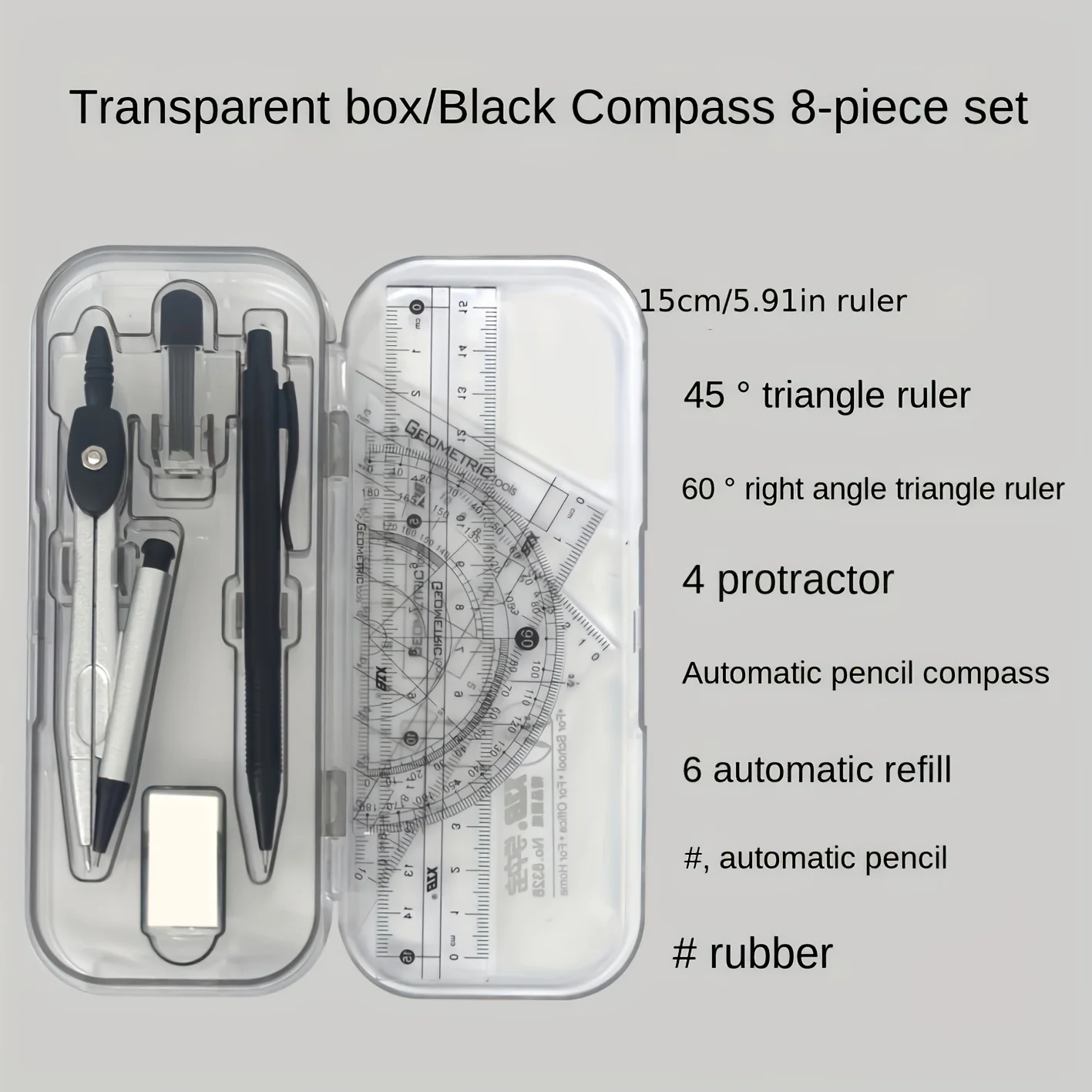 Kit di geometria matematica 8  - Compass Geometry Set recensione e prezzo