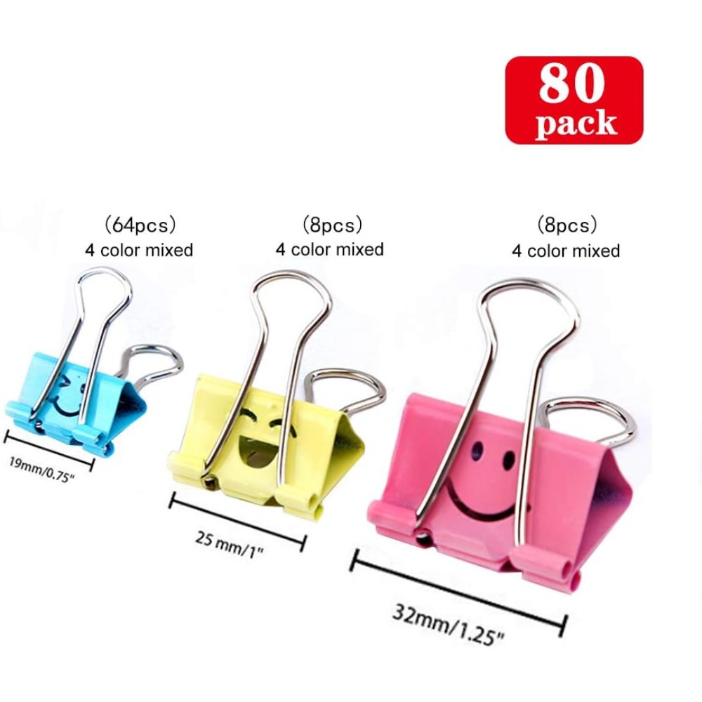 80 Pezzi di Clip Assortite, Gr - Binder Clip Assorted recensione e prezzo